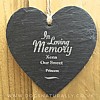 In Loving Memory Memoiral Heart Slate Hanging Decoration (Xena)